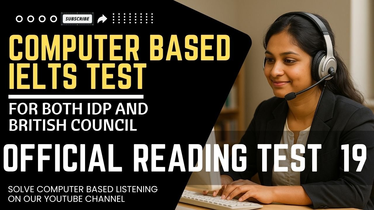 Real Exam Reading Test 19