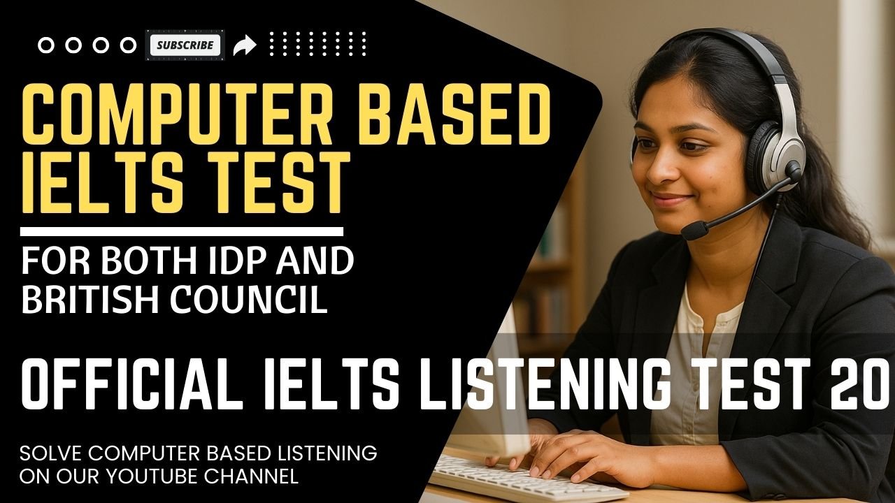 Real Exam Ielts Listening Test 20 - cover