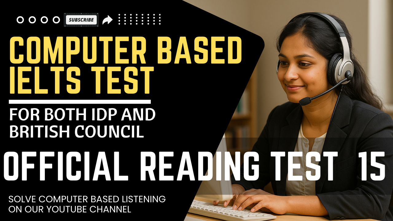 Real Exam Reading Test 15