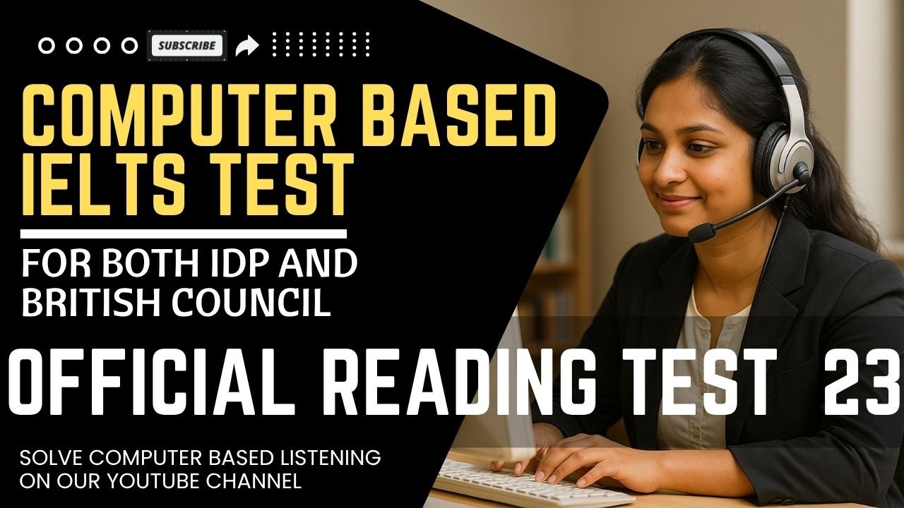Real Exam Reading Test 23
