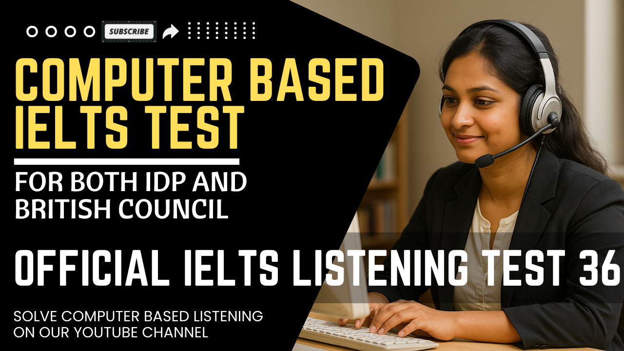 Real Exam Ielts Listening Test 36 - cover