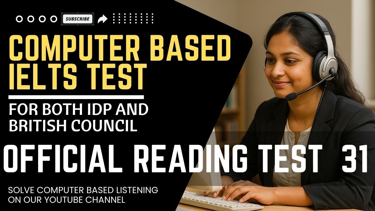 Real Exam Reading Test 31